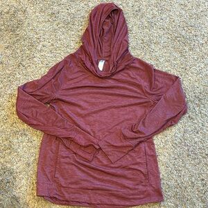 90 degrees by Reflex burgundy hooded lightweight pullover - large